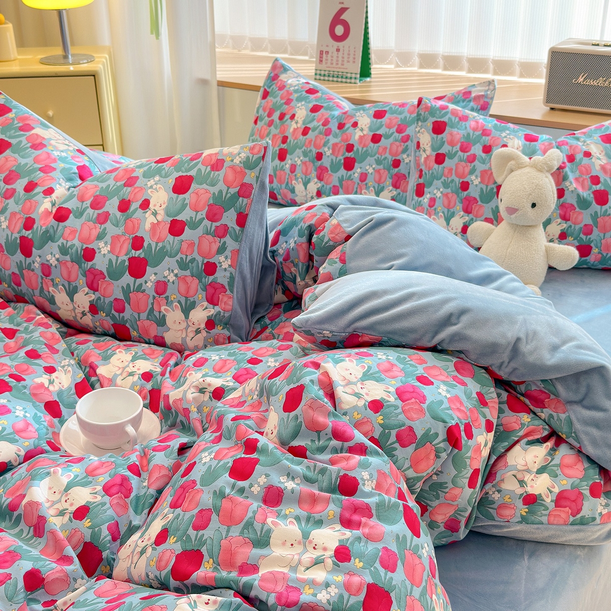 91家纺网 家纺一手货源 找家纺 （总）清雅福 2025秋冬新品全棉印花棉加绒四件套系列