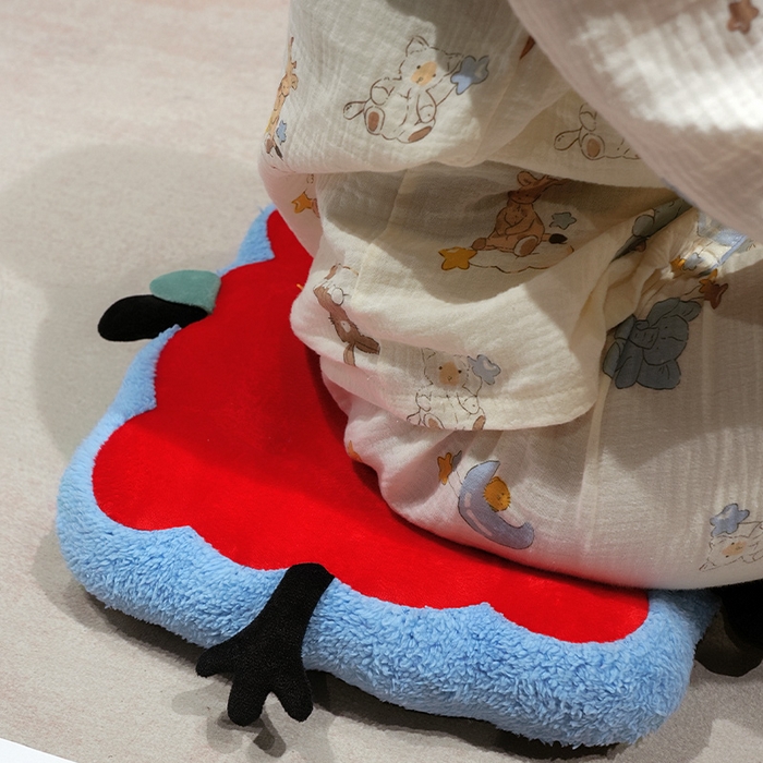 91家纺网 家纺一手货源 找家纺 仟亿莱 2025新款大眼红苹果花瓣坐垫 组合图仅供展示不可下单