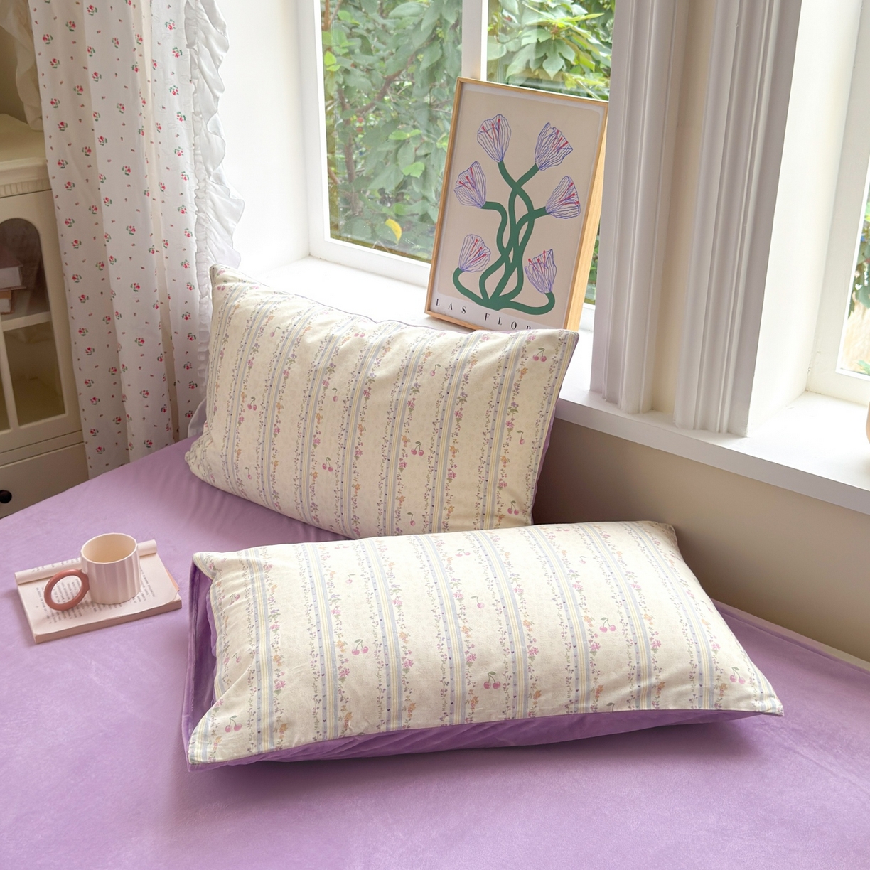 91家纺网 家纺一手货源 找家纺 清雅福 2025秋冬新品全棉印花棉加绒四件套系列 棉绒-花季时光