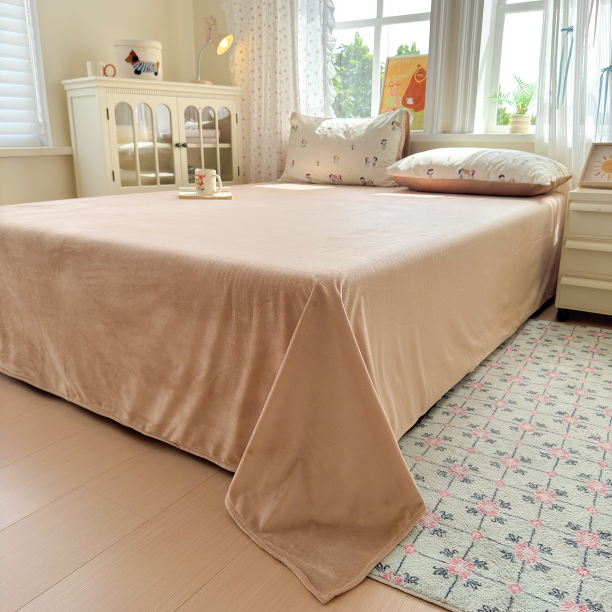 91家纺网 家纺一手货源 找家纺 清雅福 2025秋冬新品全棉印花棉加绒四件套系列 棉绒-派克