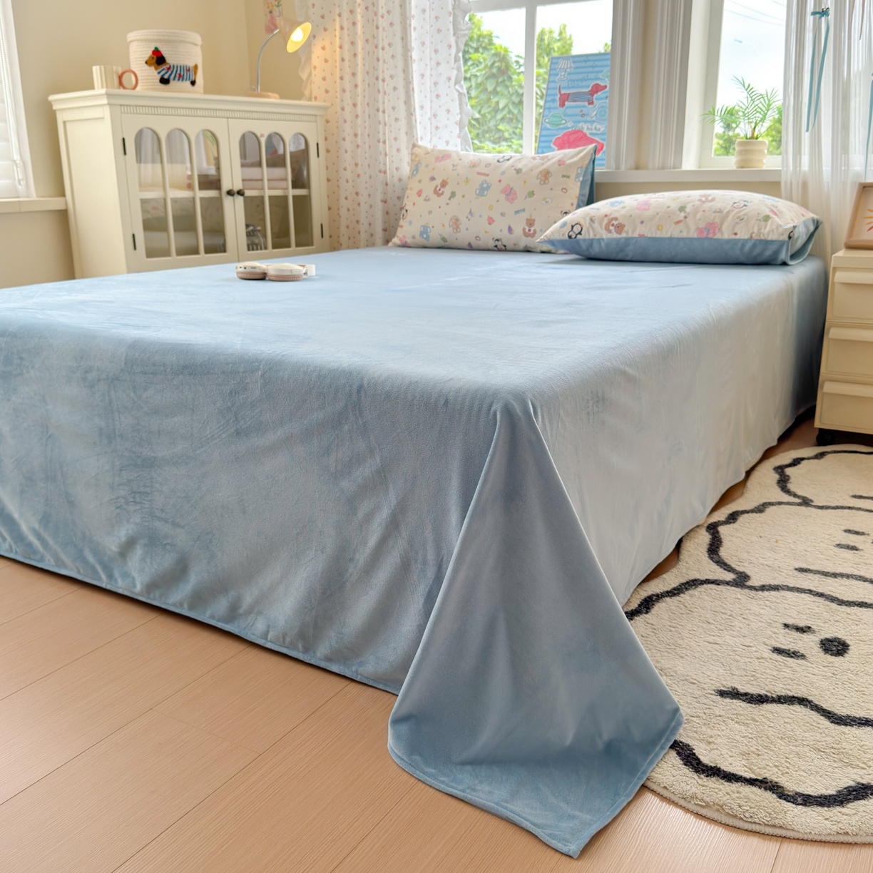 91家纺网 家纺一手货源 找家纺 清雅福 2025秋冬新品全棉印花棉加绒四件套系列 棉绒-企鹅熊