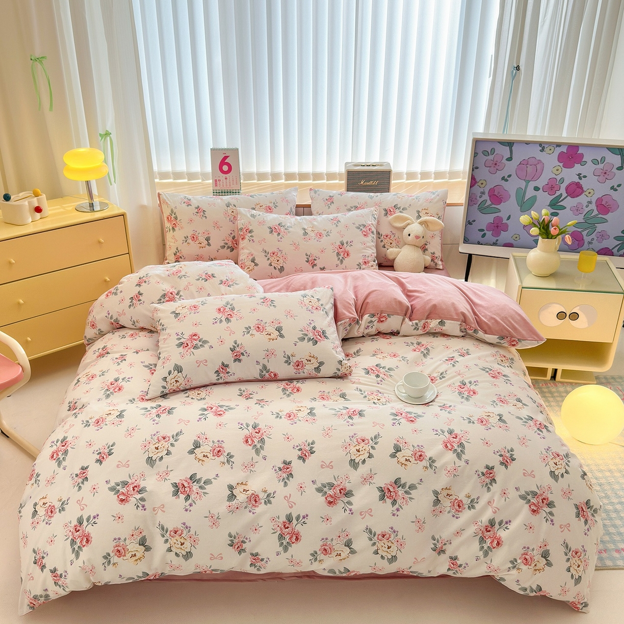 91家纺网 家纺一手货源 找家纺 清雅福 2025秋冬新品全棉印花棉加绒四件套系列 棉绒-肉桂乌龙