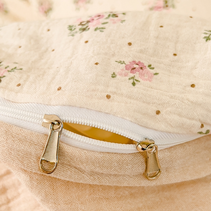 91家纺网 家纺一手货源 找家纺 木楌家居 2025春夏新品全棉A类皱皱纱印花四件套 洛依