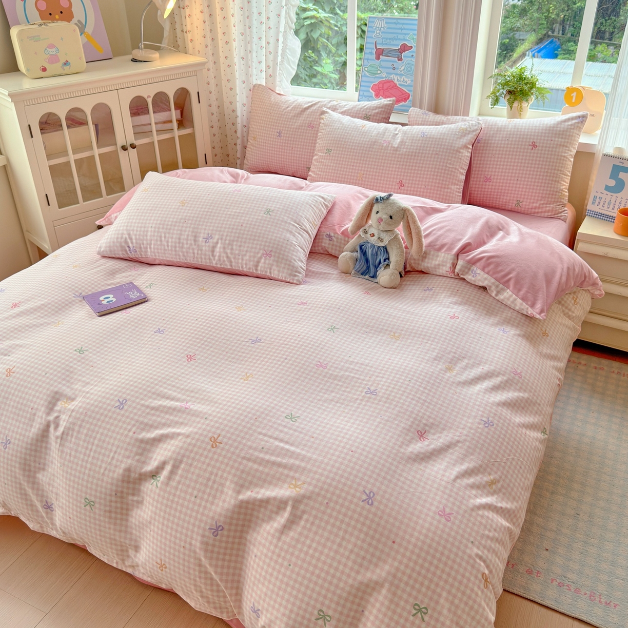 91家纺网 家纺一手货源 找家纺 清雅福 2025秋冬新品全棉印花棉加绒四件套系列 棉绒-夏日恋格