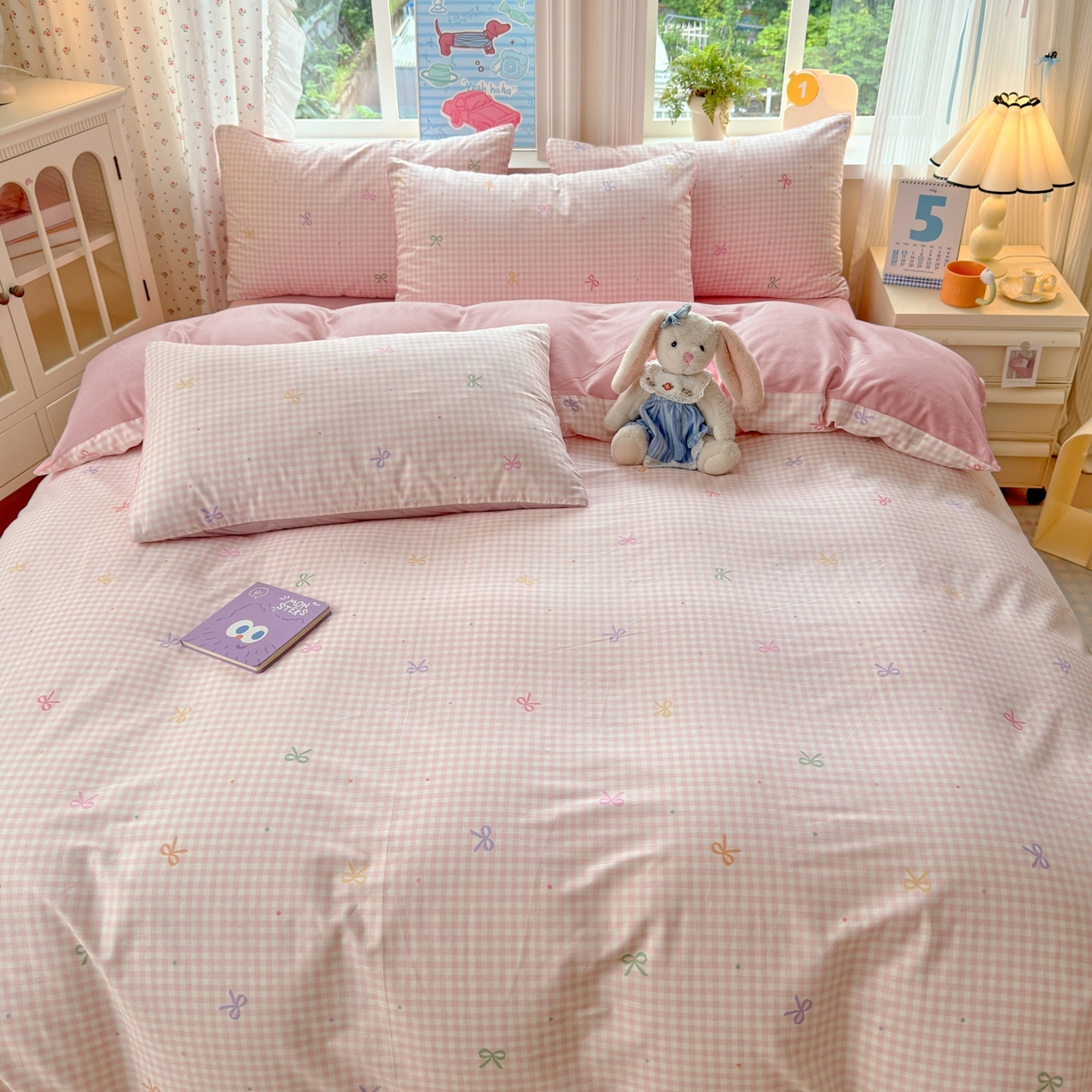 91家纺网 家纺一手货源 找家纺 清雅福 2025秋冬新品全棉印花棉加绒四件套系列 棉绒-夏日恋格