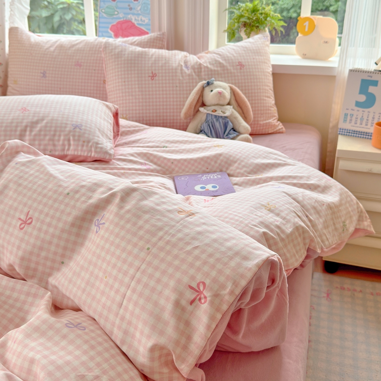 91家纺网 家纺一手货源 找家纺 清雅福 2025秋冬新品全棉印花棉加绒四件套系列 棉绒-夏日恋格