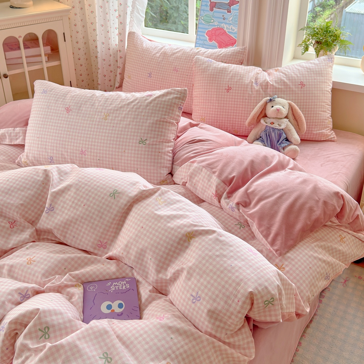 清雅福 2025秋冬新品全棉印花棉加绒四件套系列 棉绒-夏日恋格