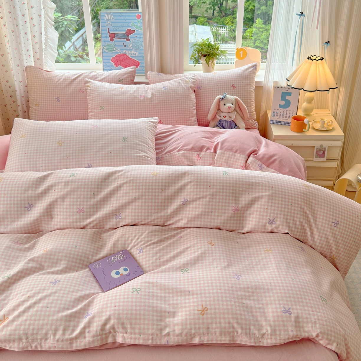 91家纺网 家纺一手货源 找家纺 清雅福 2025秋冬新品全棉印花棉加绒四件套系列 棉绒-夏日恋格