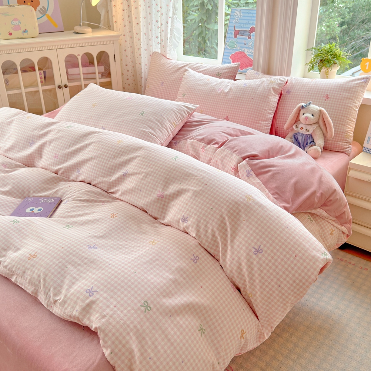 91家纺网 家纺一手货源 找家纺 清雅福 2025秋冬新品全棉印花棉加绒四件套系列 棉绒-夏日恋格