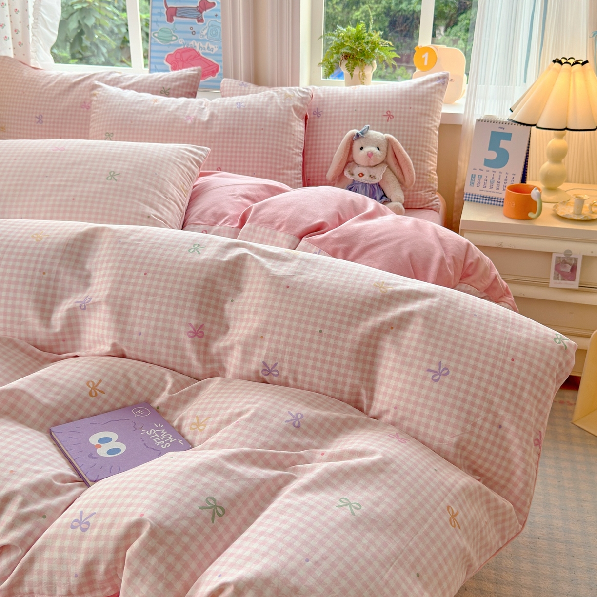 91家纺网 家纺一手货源 找家纺 清雅福 2025秋冬新品全棉印花棉加绒四件套系列 棉绒-夏日恋格