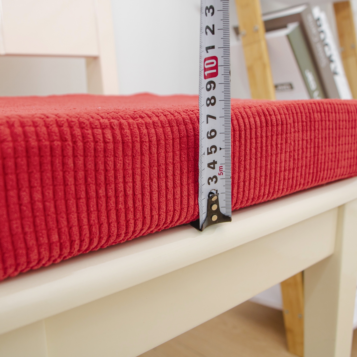 91家纺网 家纺一手货源 找家纺 沐沐家纺 2026新款玉米绒立体坐垫 红色