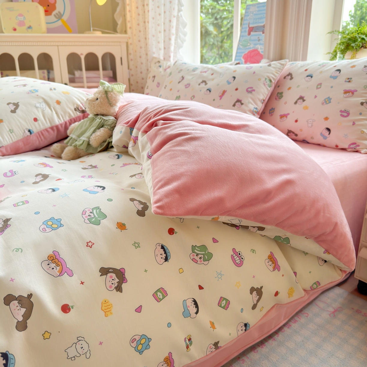 91家纺网 家纺一手货源 找家纺 清雅福 2025秋冬新品全棉印花棉加绒四件套系列 棉绒-新新一家