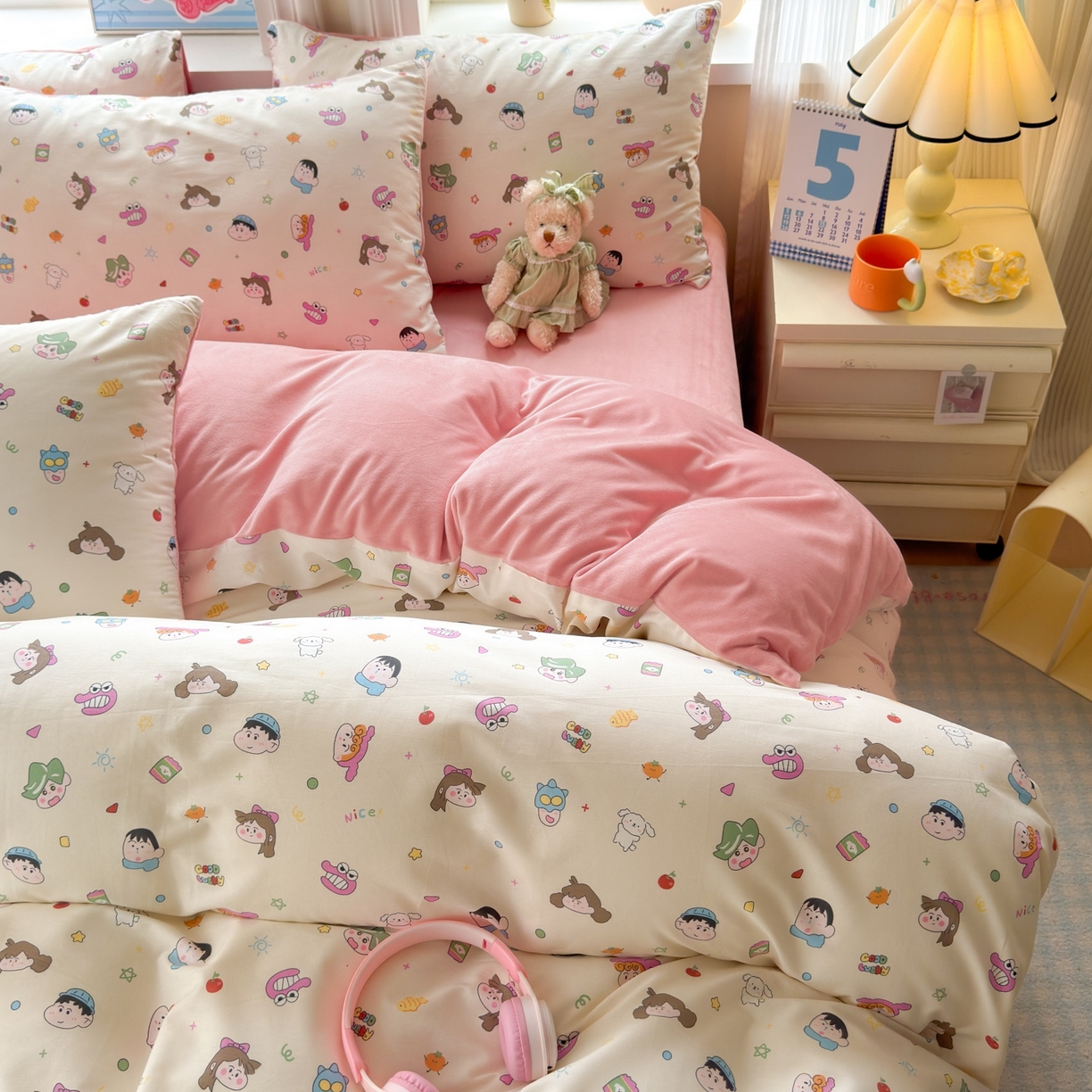 91家纺网 家纺一手货源 找家纺 清雅福 2025秋冬新品全棉印花棉加绒四件套系列 棉绒-新新一家