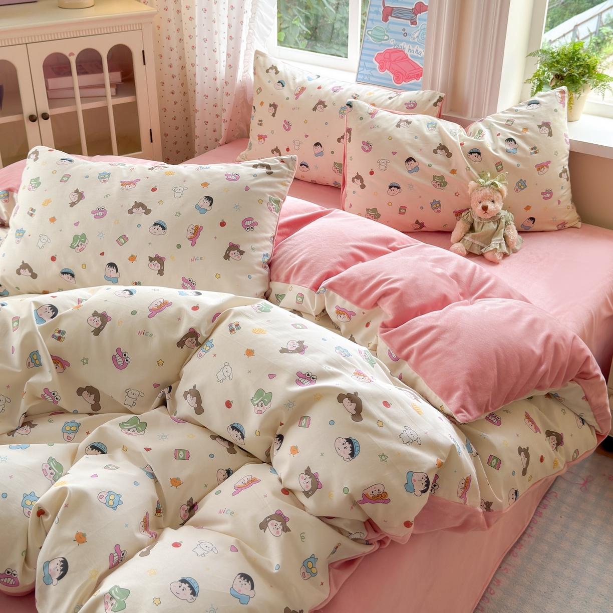 91家纺网 家纺一手货源 找家纺 清雅福 2025秋冬新品全棉印花棉加绒四件套系列 棉绒-新新一家