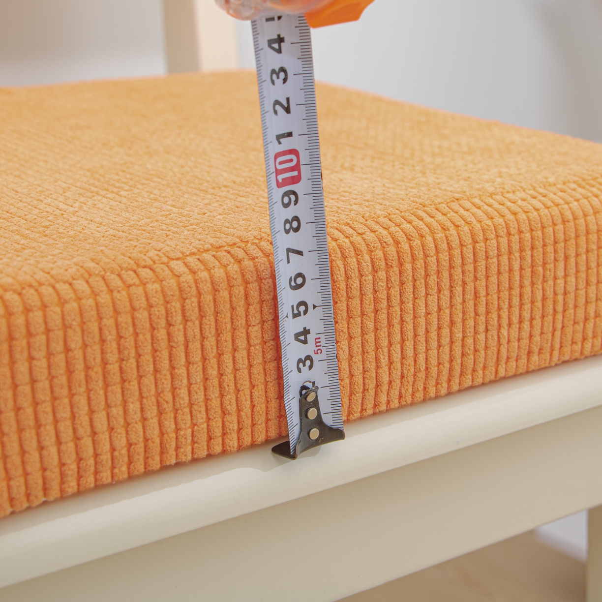 91家纺网 家纺一手货源 找家纺 沐沐家纺 2026新款玉米绒立体坐垫 橘黄