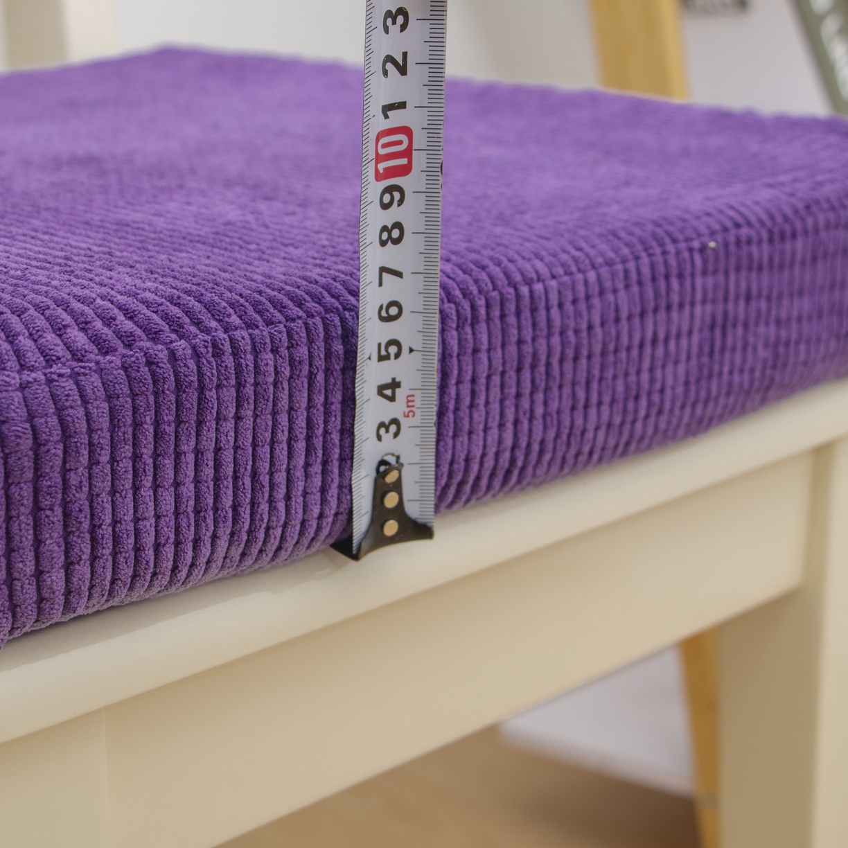 91家纺网 家纺一手货源 找家纺 沐沐家纺 2026新款玉米绒立体坐垫 紫色