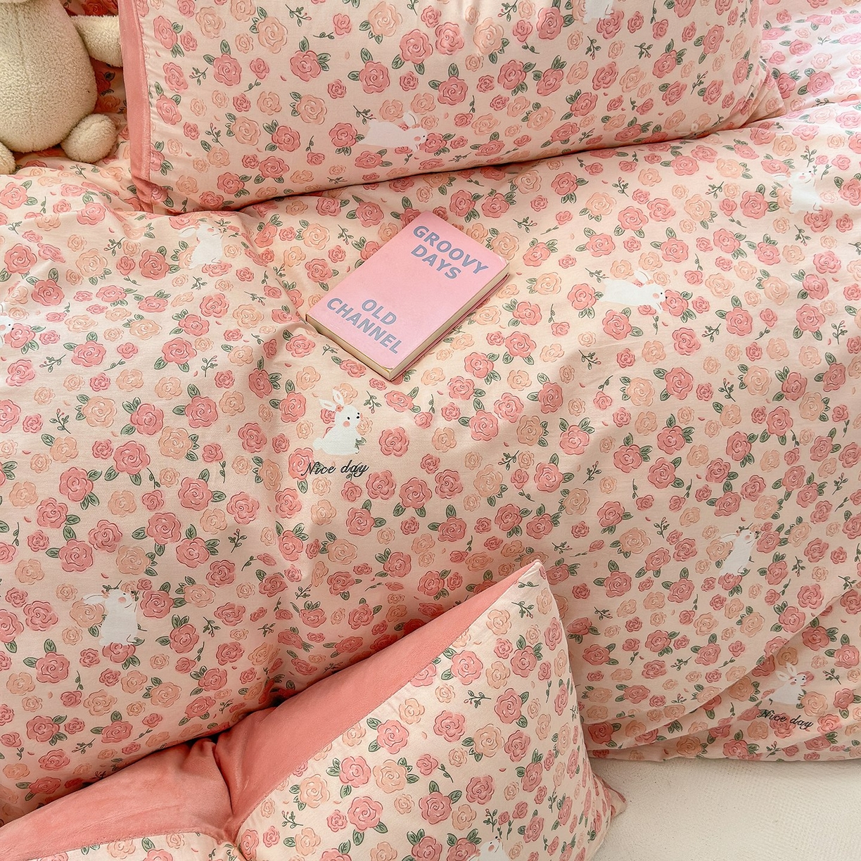 91家纺网 家纺一手货源 找家纺 清雅福 2025秋冬新品全棉印花棉加绒四件套系列 棉绒-遇见浪漫