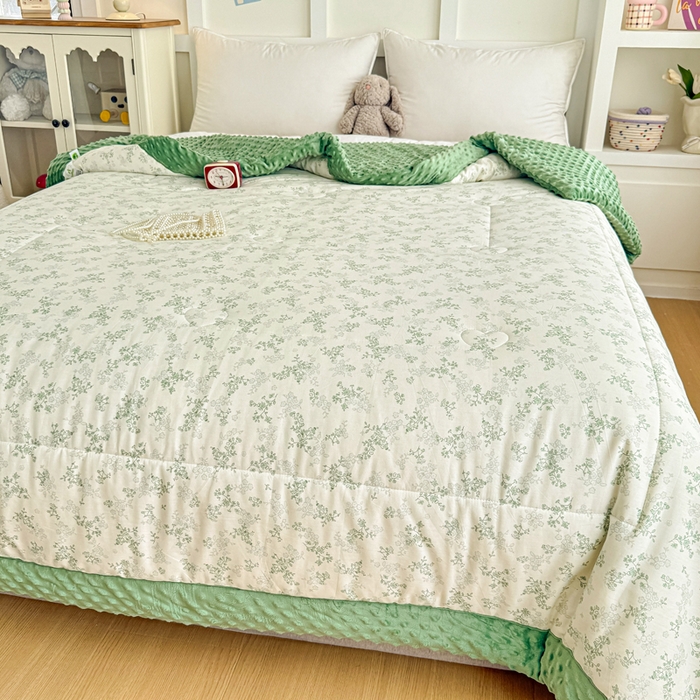 91家纺网 家纺一手货源 找家纺 宜梦家居 2025新款全棉纯棉豆豆被被子被芯 BT-春风里