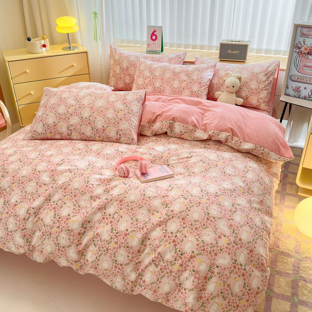 91家纺网 家纺一手货源 找家纺 清雅福 2025秋冬新品全棉印花棉加绒四件套系列 棉绒-恋语