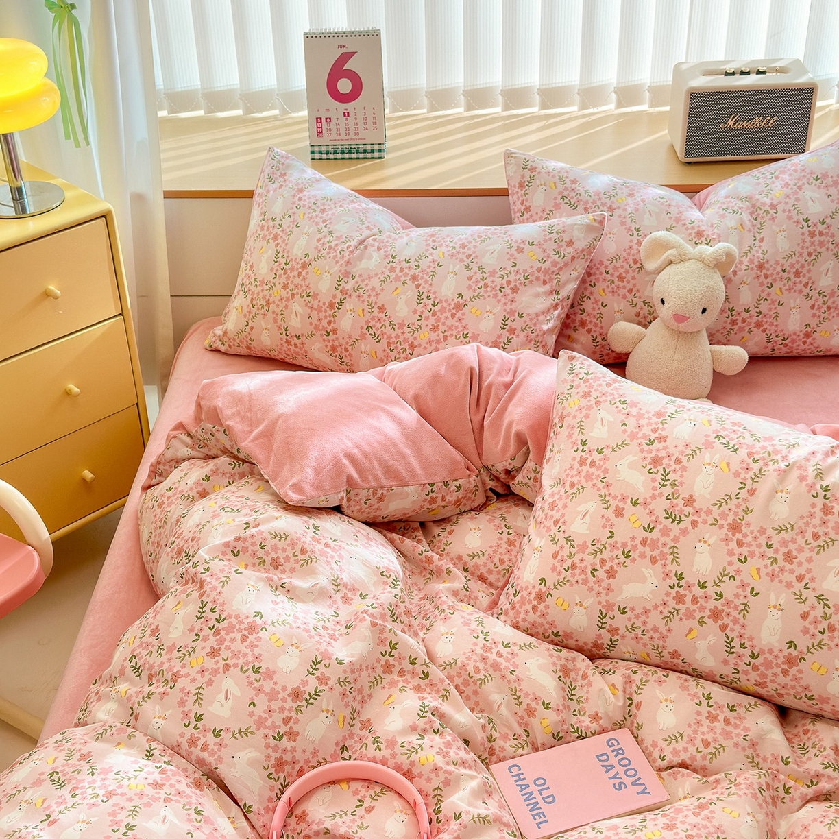 91家纺网 家纺一手货源 找家纺 清雅福 2025秋冬新品全棉印花棉加绒四件套系列 棉绒-恋语