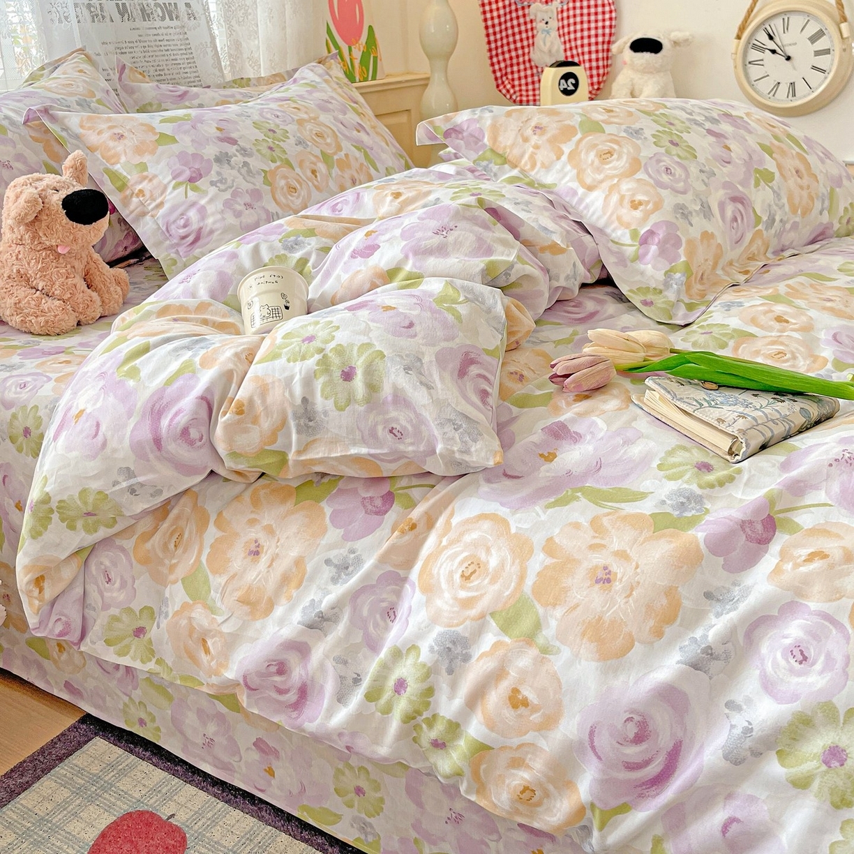 91家纺网 家纺一手货源 找家纺 （总）文黛家居 2025新款全棉喷气印花全棉纯棉印花系列四件套