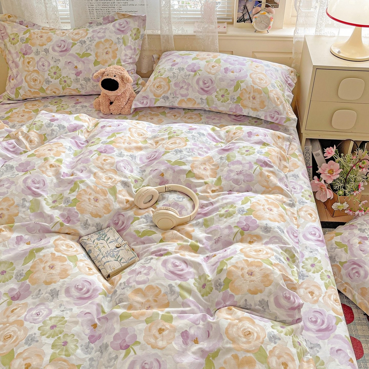 91家纺网 家纺一手货源 找家纺 （总）文黛家居 2025新款全棉喷气印花全棉纯棉印花系列四件套