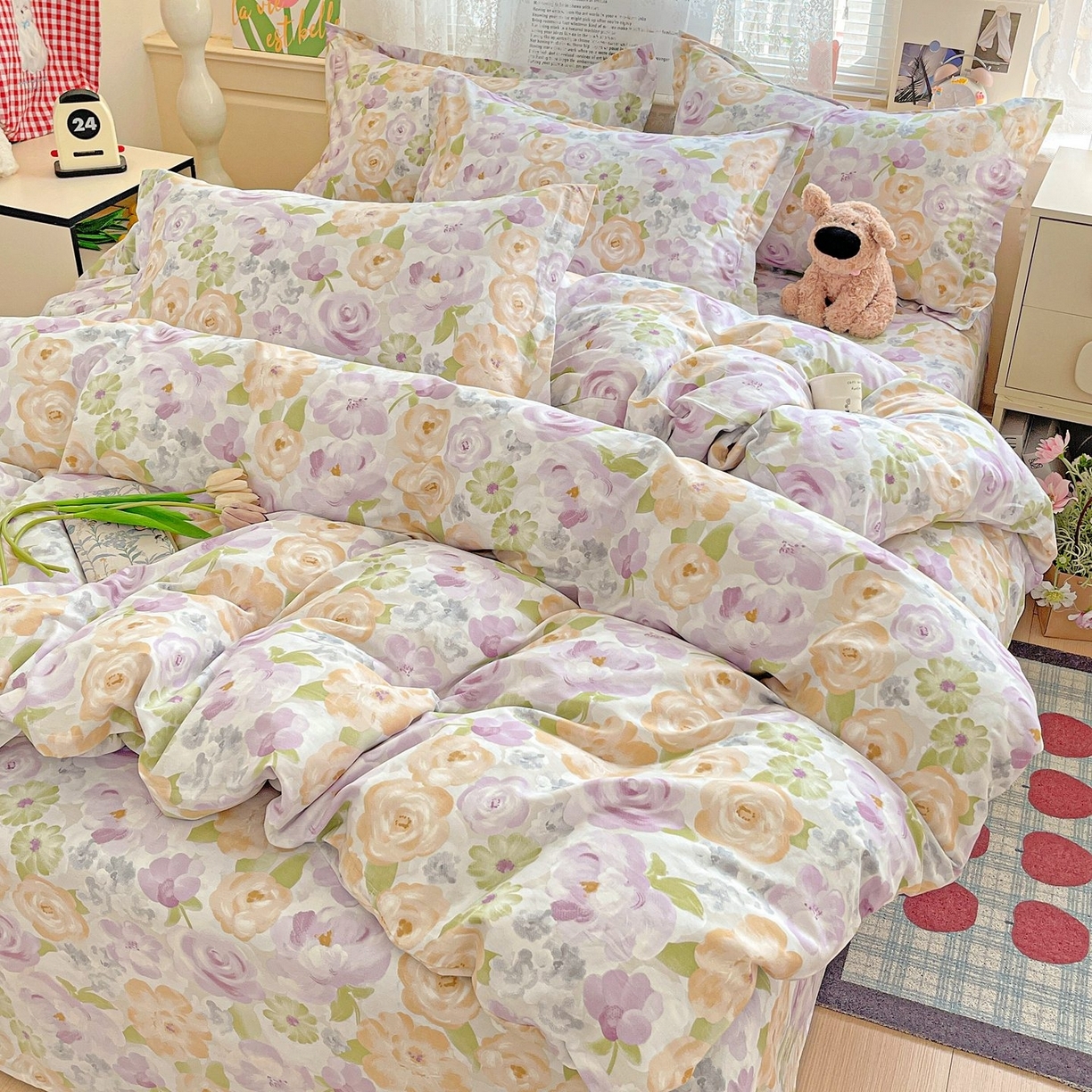 91家纺网 家纺一手货源 找家纺 （总）文黛家居 2025新款全棉喷气印花全棉纯棉印花系列四件套