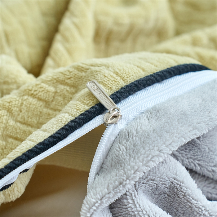 91家纺网 家纺一手货源 找家纺 兰紫橙家纺 2025新款牛奶绒嵌边提花剪花四件套（含买家秀） 心链-奶油黄