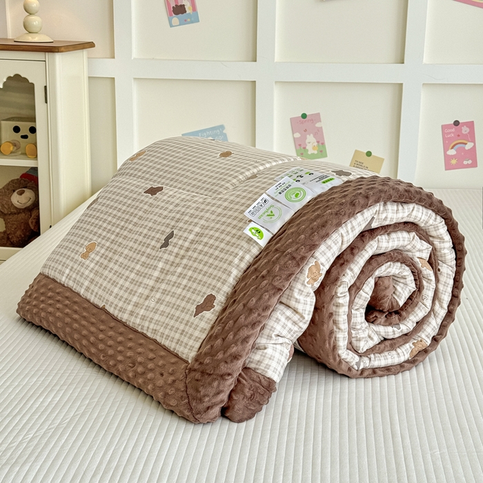 91家纺网 家纺一手货源 找家纺 宜梦家居 2025新款全棉纯棉豆豆被被子被芯 BT-呆萌狗