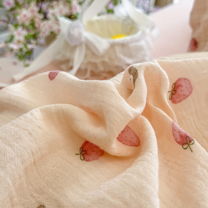 91家纺网 家纺一手货源 找家纺 （总）木楌家居 2025新款A类全棉皱皱纱印花四件套