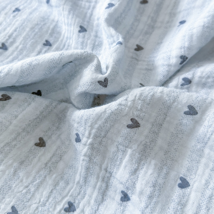 91家纺网 家纺一手货源 找家纺 木楌家居 2025新款A类全棉皱皱纱印花四件套 可心 兰