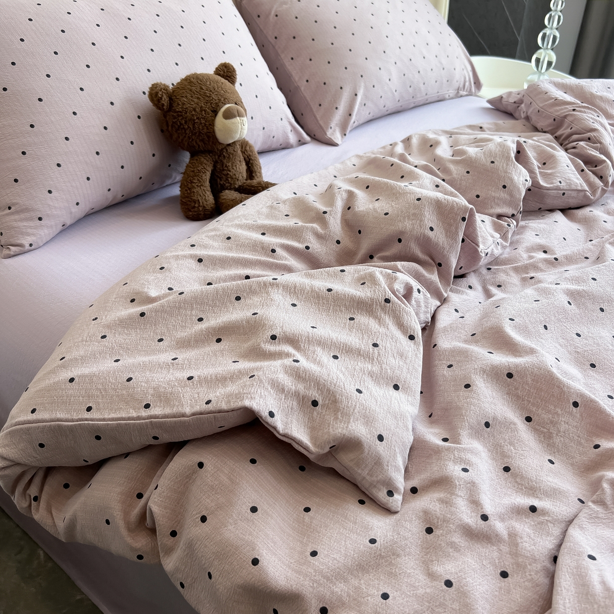 91家纺网 家纺一手货源 找家纺 （总）韩巢家纺 2025新款双层纱床上用品四件套热销款超柔学生宿舍床单被套三件套