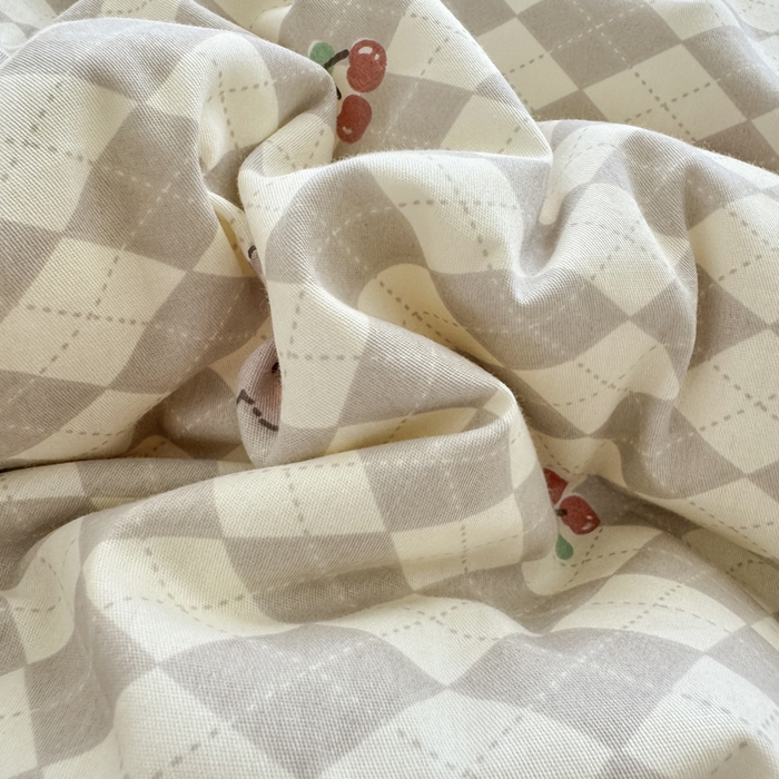 91家纺网 家纺一手货源 找家纺 宜梦家居 2025新款全棉纯棉豆豆被被子被芯 BT-格林小果