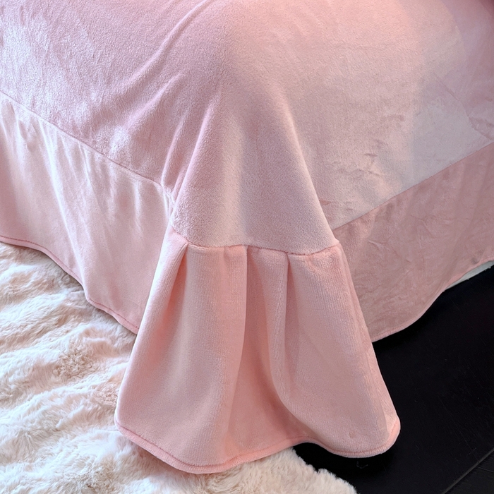 91家纺网 家纺一手货源 找家纺 诺梵 2025新款8斤立体雕花牛奶绒四件套_控价标准高于139，加大高于149 蒂娜-粉