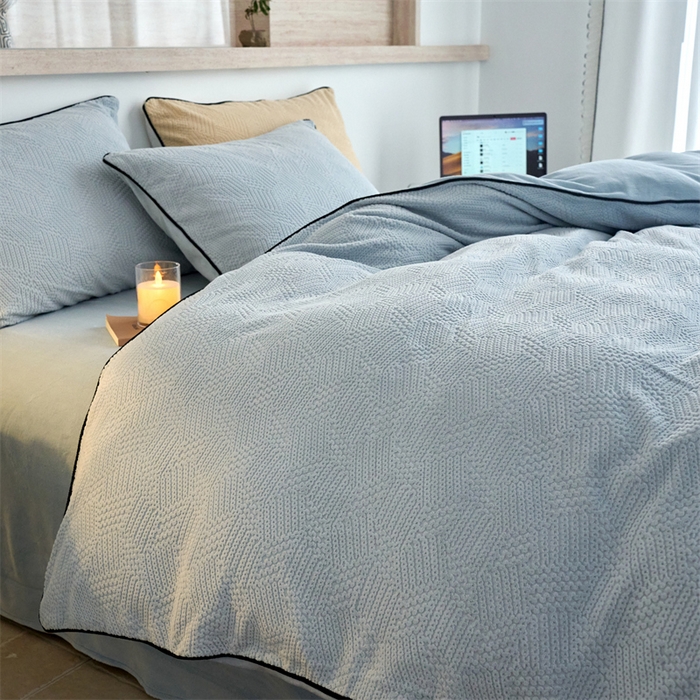 91家纺网 家纺一手货源 找家纺 兰紫橙家纺 2025新款牛奶绒嵌边提花剪花四件套（含买家秀） 织梦-蓝