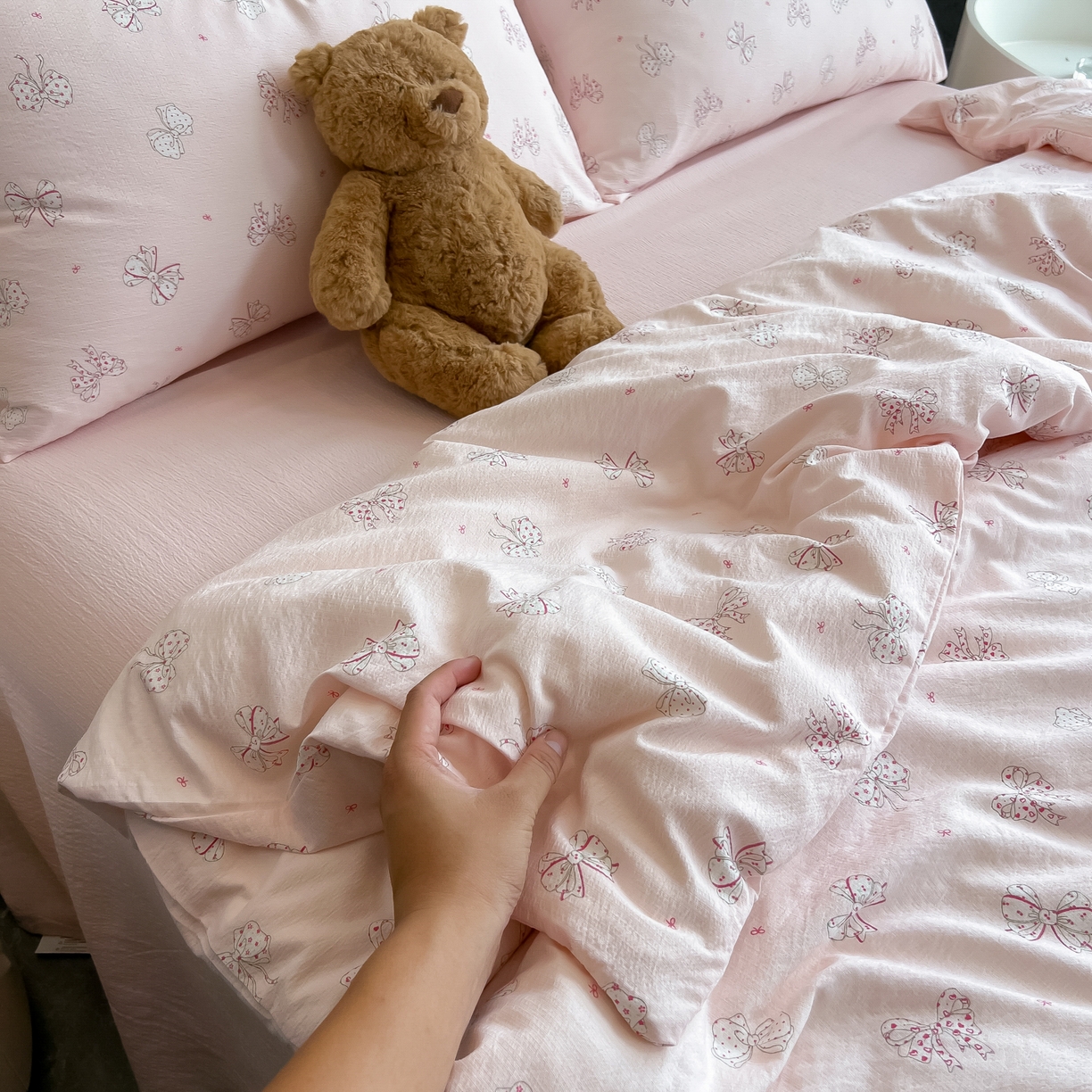 91家纺网 家纺一手货源 找家纺 韩巢家纺 2025新款双层纱床上用品四件套热销款超柔学生宿舍床单被套三件套 心愿