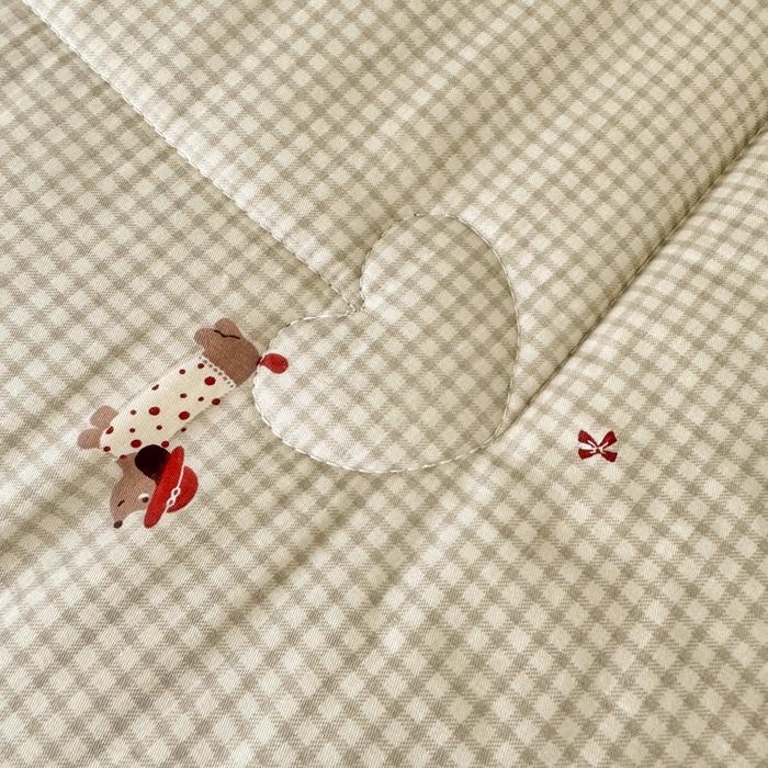 91家纺网 家纺一手货源 找家纺 宜梦家居 2025新款全棉纯棉豆豆被被子被芯 BT-哈里狗