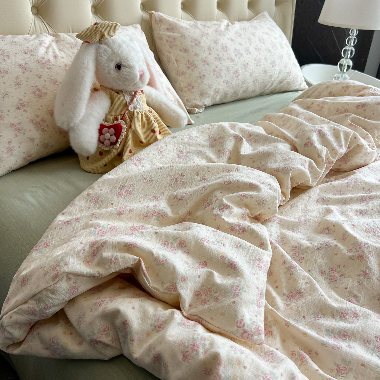 91家纺网 家纺一手货源 找家纺 韩巢家纺 2025新款双层纱床上用品四件套热销款超柔学生宿舍床单被套三件套 川岛落日