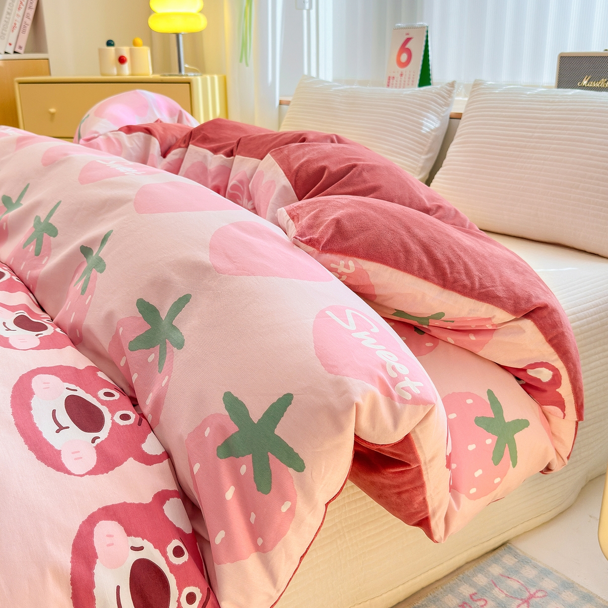 91家纺网 家纺一手货源 找家纺 （总）清雅福 2025新款秋冬新品全棉印花棉加绒单被套单品被套被套单件