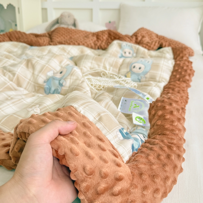 91家纺网 家纺一手货源 找家纺 宜梦家居 2025新款全棉纯棉豆豆被被子被芯 BT-拉布布拉