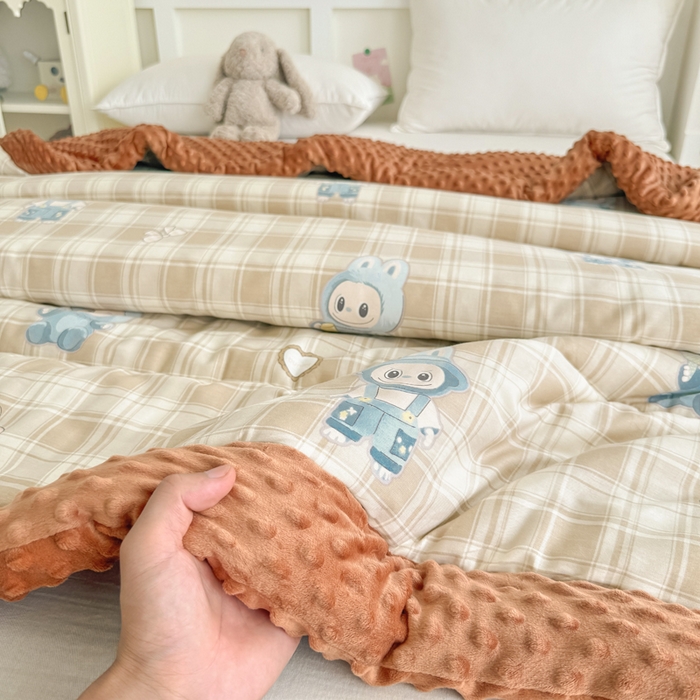 91家纺网 家纺一手货源 找家纺 宜梦家居 2025新款全棉纯棉豆豆被被子被芯 BT-拉布布拉