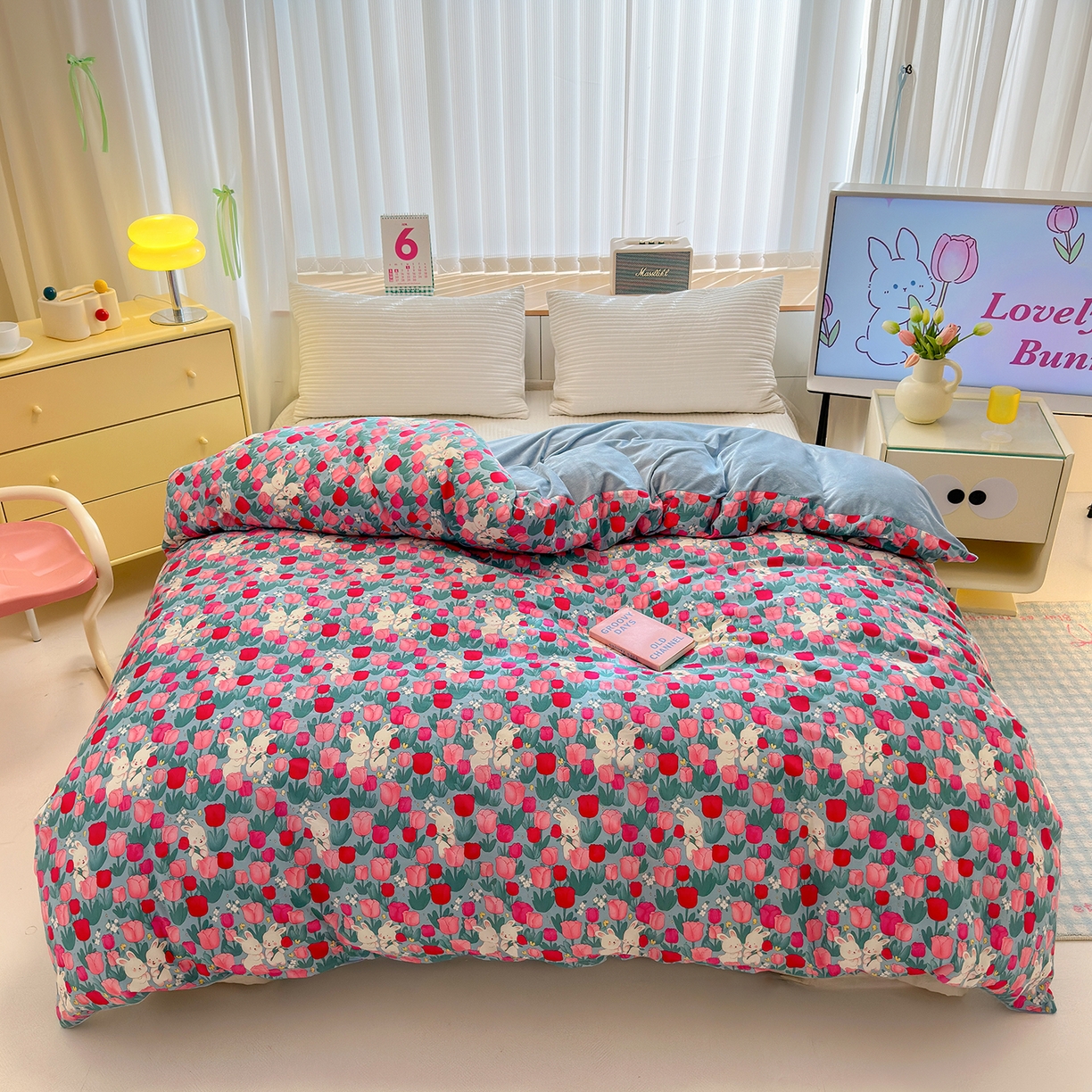 91家纺网 家纺一手货源 找家纺 （总）清雅福 2025新款秋冬新品全棉印花棉加绒单被套单品被套被套单件