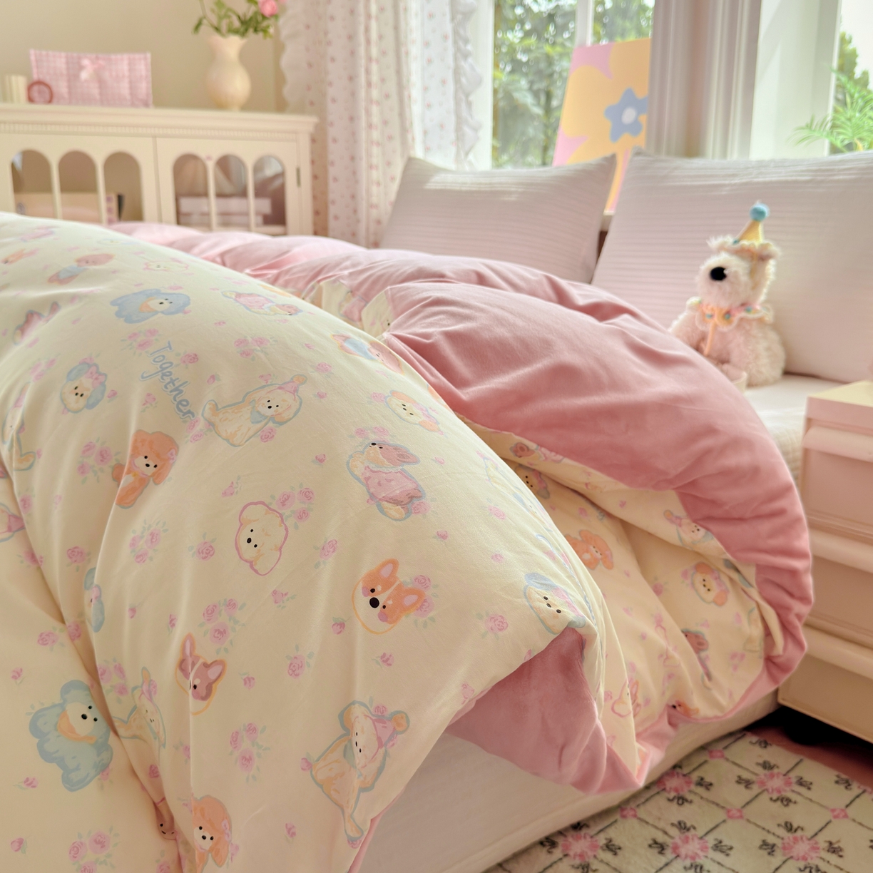 91家纺网 家纺一手货源 找家纺 （总）清雅福 2025新款秋冬新品全棉印花棉加绒单被套单品被套被套单件