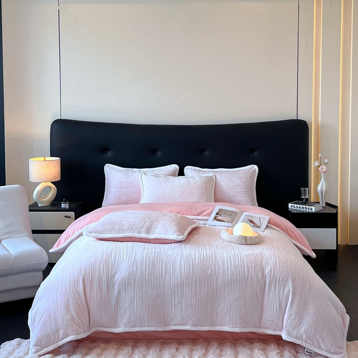 诺梵 2025新款8斤立体雕花牛奶绒四件套_控价标准高于139，加大高于149 华尔兹