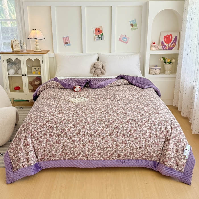 91家纺网 家纺一手货源 找家纺 宜梦家居 2025新款全棉纯棉豆豆被被子被芯 BT-流云逐梦