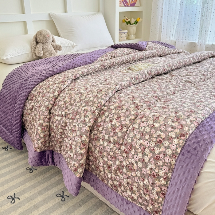 91家纺网 家纺一手货源 找家纺 宜梦家居 2025新款全棉纯棉豆豆被被子被芯 BT-流云逐梦