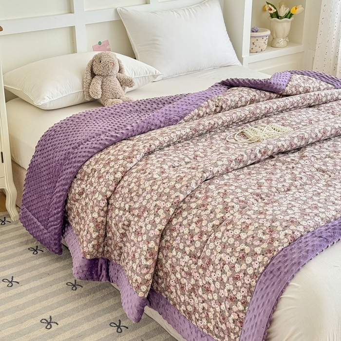 91家纺网 家纺一手货源 找家纺 宜梦家居 2025新款全棉纯棉豆豆被被子被芯 BT-流云逐梦