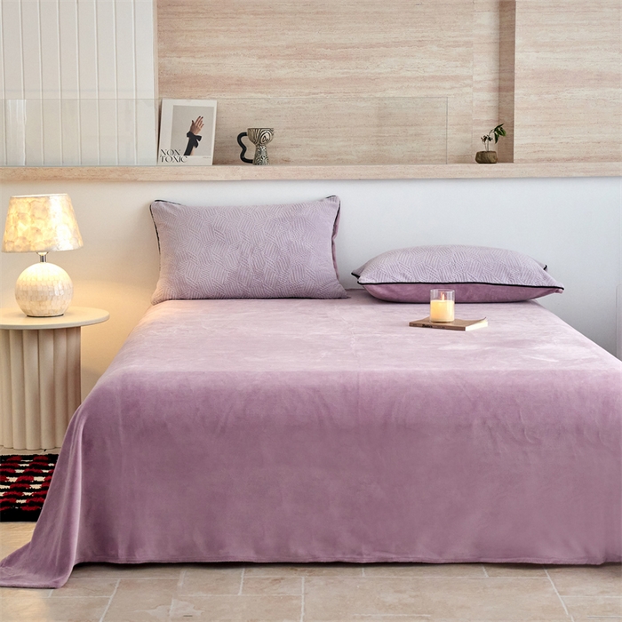 91家纺网 家纺一手货源 找家纺 兰紫橙家纺 2025新款牛奶绒嵌边提花剪花四件套（含买家秀） 织梦-紫