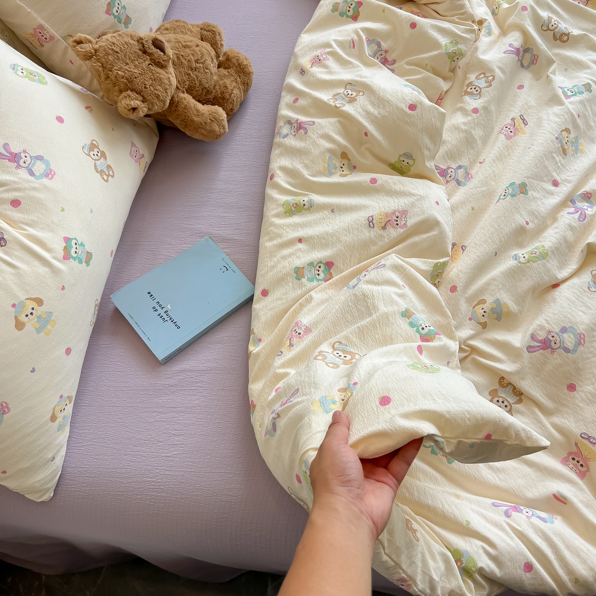 91家纺网 家纺一手货源 找家纺 韩巢家纺 2025新款双层纱床上用品四件套热销款超柔学生宿舍床单被套三件套 七宝