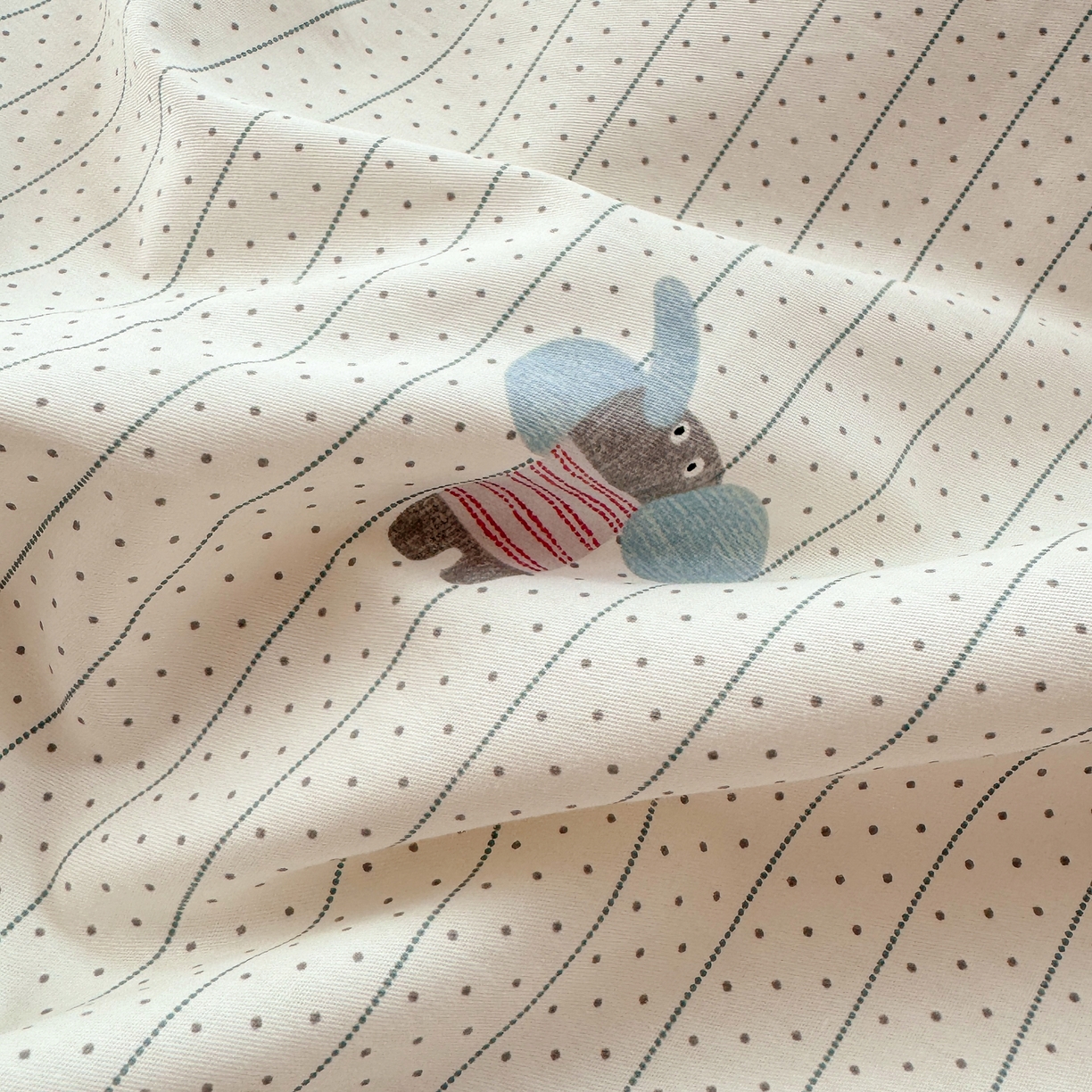 91家纺网 家纺一手货源 找家纺 清雅福 2025新款秋冬新品全棉印花棉加绒单被套单品被套被套单件 棉绒-跳跳象